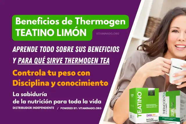 Thermogen tea limón Omnilife Teatino Limón para que sirve y beneficios par abajar de peso